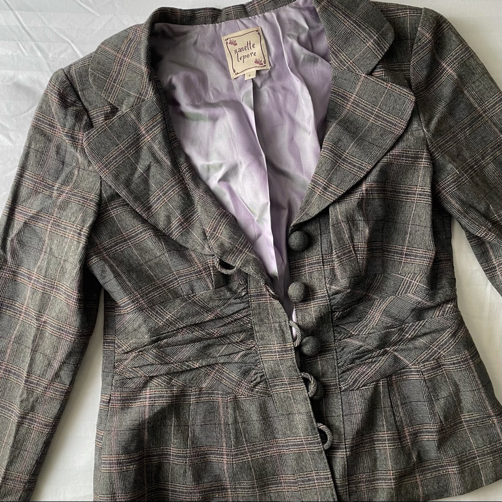 Nanette Lapore Blazer Glen Plaid